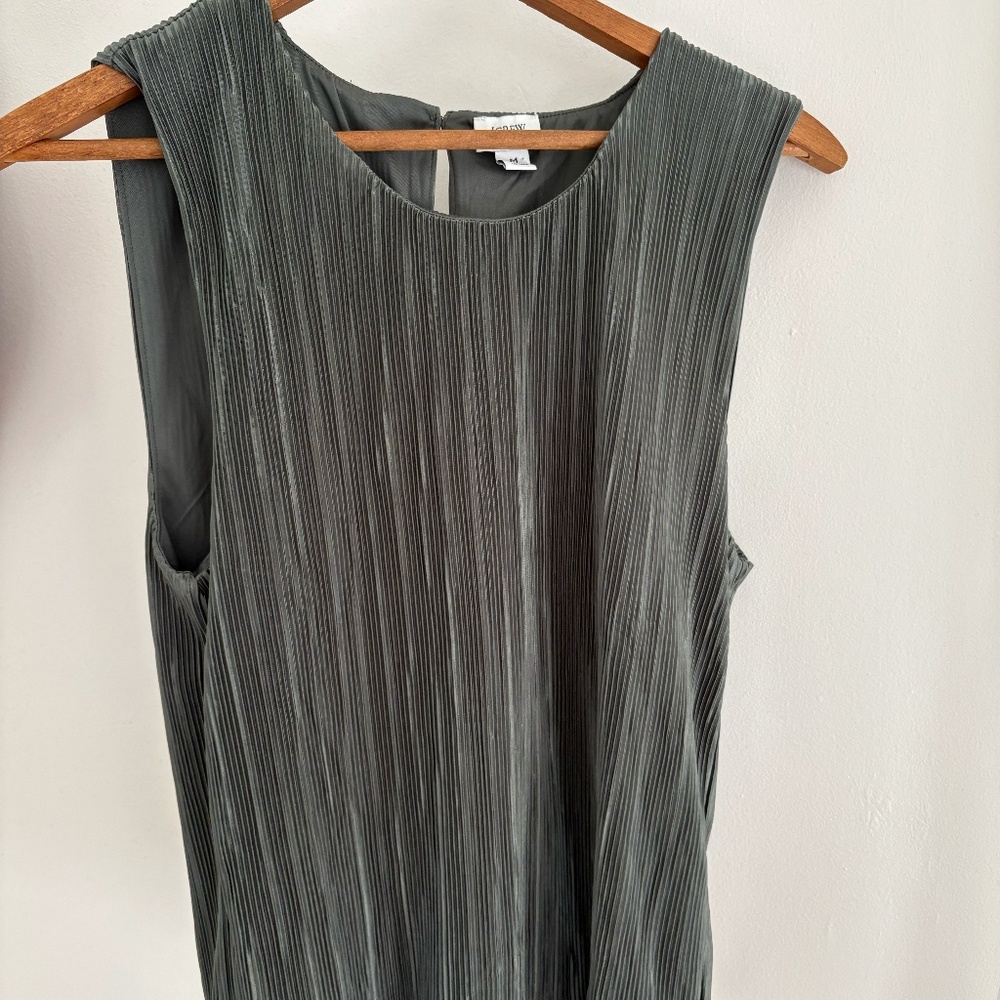 J.Crew Metallic Sheen Pleated Top